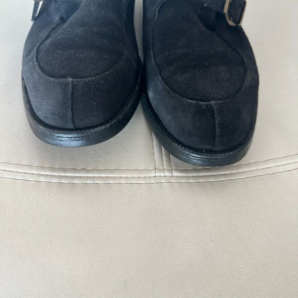 Salvatore Ferragamo Men\'s Shoes Size 8.5 Black Suede